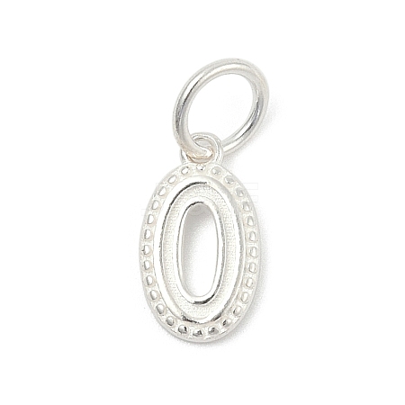 Number Series 925 Sterling Silver Charms STER-Q002-01A-1