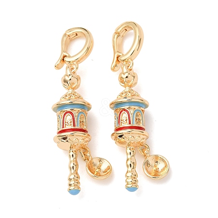 Brass with Enamel Peg Bails KK-A279-24G-1