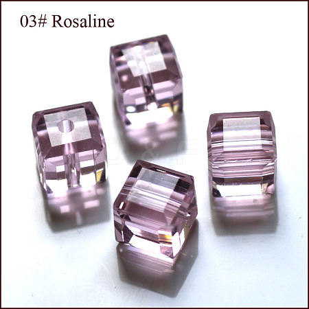 Imitation Austrian Crystal Beads SWAR-F074-4x4mm-03-1