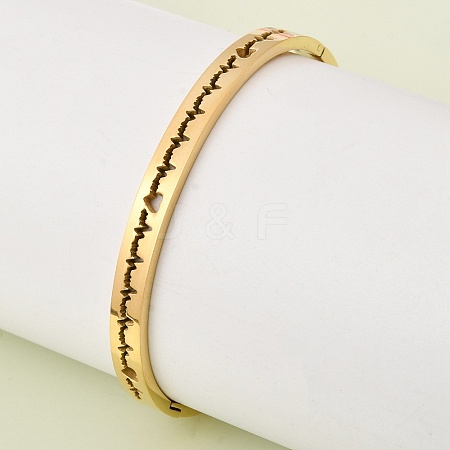 304 Stainless Steel Hinged Bangles BJEW-D408-24G-1