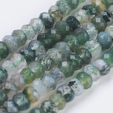 Natural Moss Agate Beads Strands G-K255-26B-1