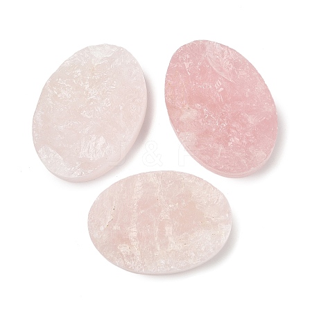 Natural Rose Quartz Cabochons G-K338-38C-02-1