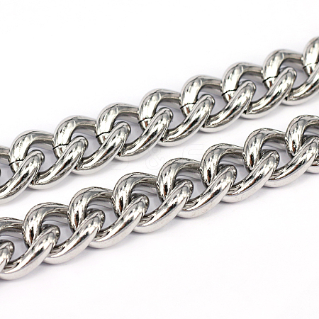 201 Stainless Steel Cuban Link Chains X-CHS-L001-51-3.5mm-1