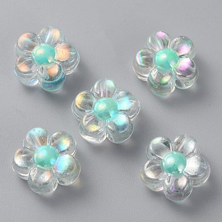 Transparent Acrylic Beads OACR-WH0032-13F-1