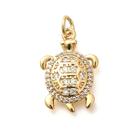 Brass Micro Pave Cubic Zirconia Pendants KK-Q040-02B-G-1