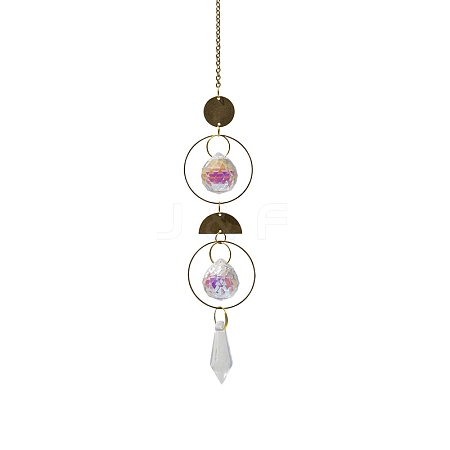 Crystal Glass Sun Catcher Pendant PW-WG9BDCB-01-1