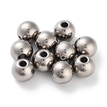 Titanium Steel Beads STAS-B060-01B-P-1