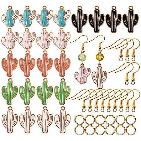 DIY Cactus Earrings Making Kit DIY-SZ0005-93-1