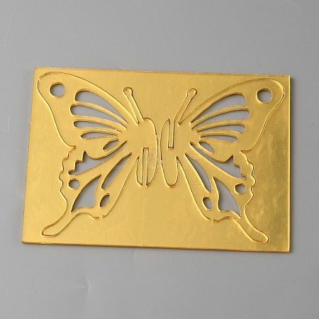 Acrylic Mirror Butterfly Cupcake Toppers FIND-WH0152-208F-1