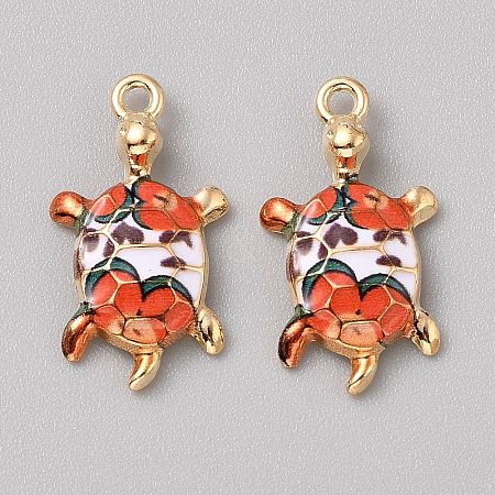 Alloy Enamel Pendants FIND-CJC0027-01G-10-1