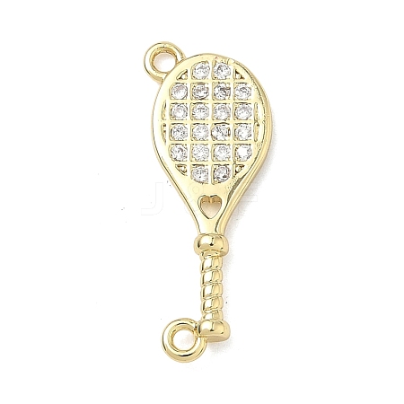 Brass Micro Pave Clear Cubic Zirconia Pendants KK-I476-08G-1