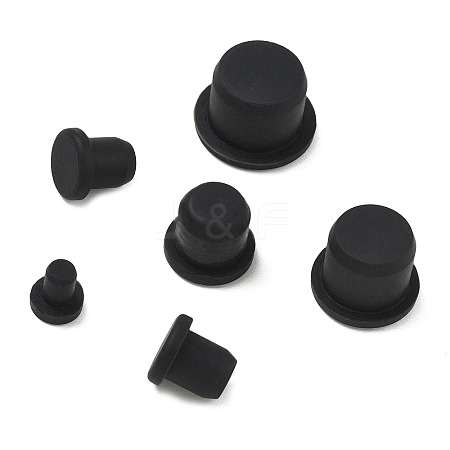 50Pcs 5 Styles Silicone Hole Plugs AJEW-GF0011-62E-1