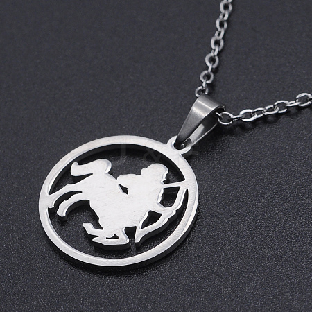 Non-Tarnish 201 Stainless Steel Pendants Necklaces NJEW-S105-JN626-9-1