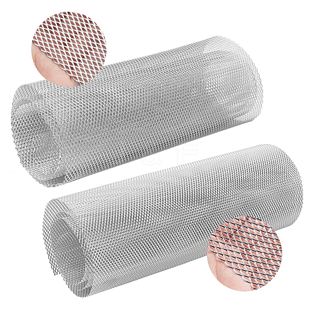  2Pcs 2 Styles Universal Car Grill Mesh AJEW-NB0005-80A-1