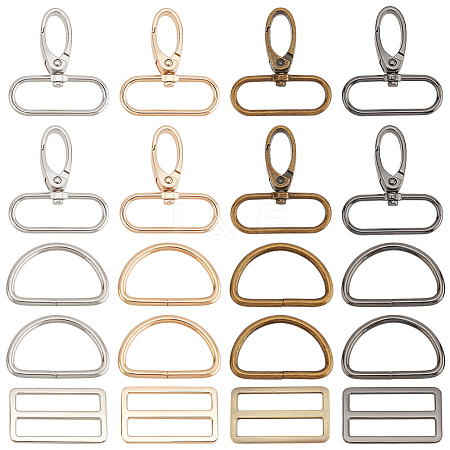 20Pcs 12 Styles Iron D Ring DIY-PH0028-86-1