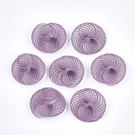 Spray Painted Eco-Friendly Iron Wire Beads IFIN-T009-04C-1
