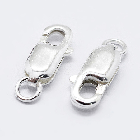 925 Sterling Silver Lobster Claw Clasps STER-K167-075D-S-1