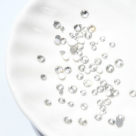 Glass Rhinestone Flat Back Cabochons MRMJ-YW0001-075O-1