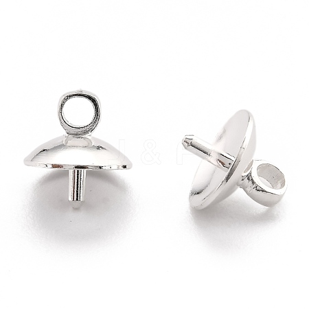 Brass Cup Pearl Peg Bails Pin Pendants KK-H759-29D-S-1