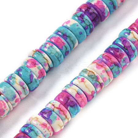 Baking Paint Synthetic Turquoise Beads Strands G-H060-02B-03-1