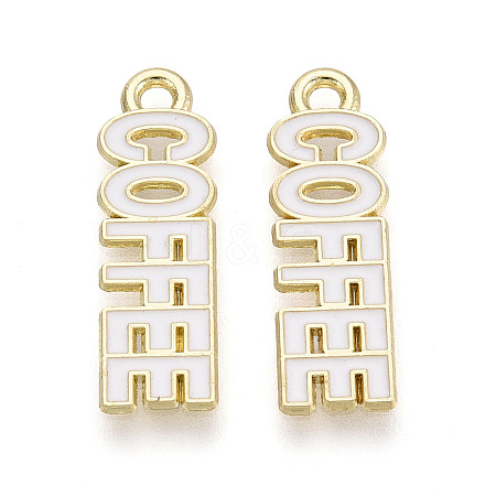 Alloy and Enamel Pendants PALLOY-T093-09B-G-1