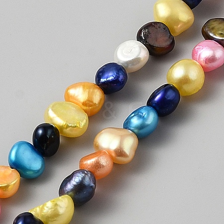 Natural Cultured Freshwater Pearl Beads Strands PEAR-TAC0007-001-1