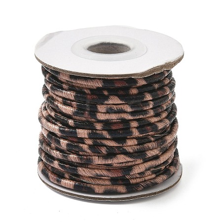 Leopard Printed Round Imitation Leather Cords LC-S020-01I-1