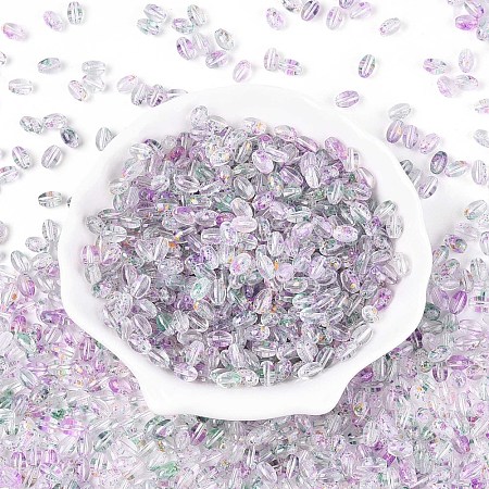 Baking Paint Transparent Glass Beads DGLA-T004-06C-1