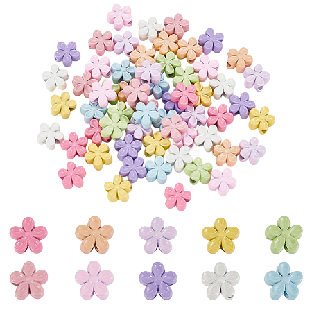 60Pcs 10 Colors Zinc Alloy Beads FIND-AR0006-28-1