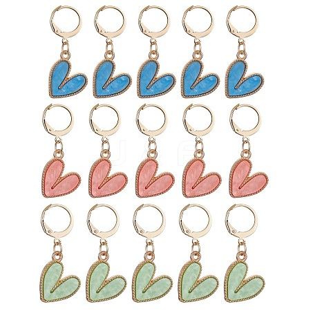 Heart Pendant Stitch Markers HJEW-JM01084-1