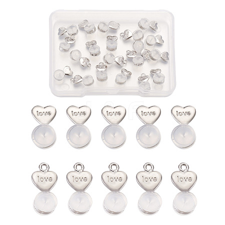 20Pcs 2 Styles Silicone Ear Nuts FIND-TA0001-47B-1