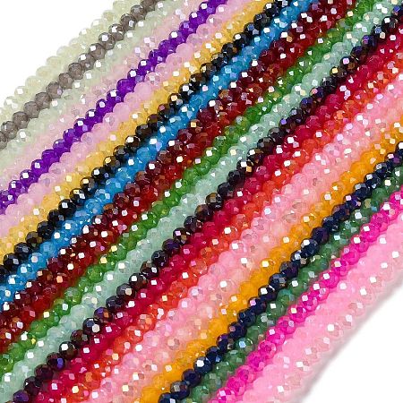 Baking Electroplate Glass Beads Strands DGLA-A039-J2mm-BM-1