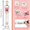 PU Leather & Cotton Name Marker Keychain AJEW-WH0514-031-2