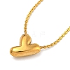 304 Stainless Steel Micro Pave Cubic Zirconia Pendant Necklaces LS-NJEW-H017-01G-Y-1