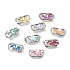 Brass Crystal Rhinestone Oval with Dragon Skeleton Multi-Strands Links KK-P306-15P-1