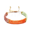 Glass Seed Beads Braided Bead Bracelets PW-WGDE5D7-01-1