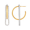 304 Stainless Steel Cubic Zirconia Stud Earrings for Women SD6201-5