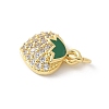 Brass Micro Pave Cubic Zirconia Pendants KK-P294-44G-2