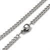 304 Stainless Steel Double Layer Pendant Necklaces NJEW-D047-05P-4