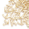 Brass Airliner Charms KK-S348-010-2