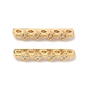 Brass Micro Pave Clear Cubic Zirconia Spacer Bars KK-Z139-11G-03-1