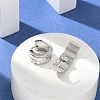 304 Stainless Steel Hoop Earrings for Women EJEW-C096-64P-5