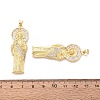 Religion Brass Micro Pave Clear Cubic Zirconia Pendants KK-N287-46C-G-3