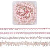 4 Strands 4 Style Natural Rose Quartz Stone Bead Strands G-KS0001-11-2