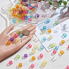 120Pcs Transparent Acrylic European Beads MACR-SC0002-58-3