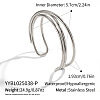 Minimalist 304 Stainless Steel Open Cuff Bracelets for Women VX8424-2-2