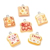 Toast Theme Opaque Resin Imitation Food Pendants RE-CBAFB89-02-1