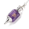 Natural Amethyst Dowsing Pendulum Big Pendants G-A207-02P-05-3