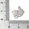 Non-Tarnish 304 Stainless Steel Charms STAS-K270-02P-3