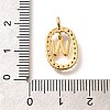 Brass Micro Pave Cubic Zirconia Pendants ZIRC-P123-01G-W02-3